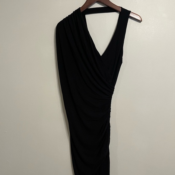 Mason Asymmetrical One Shoulder Black Dress - Picture 4 of 11